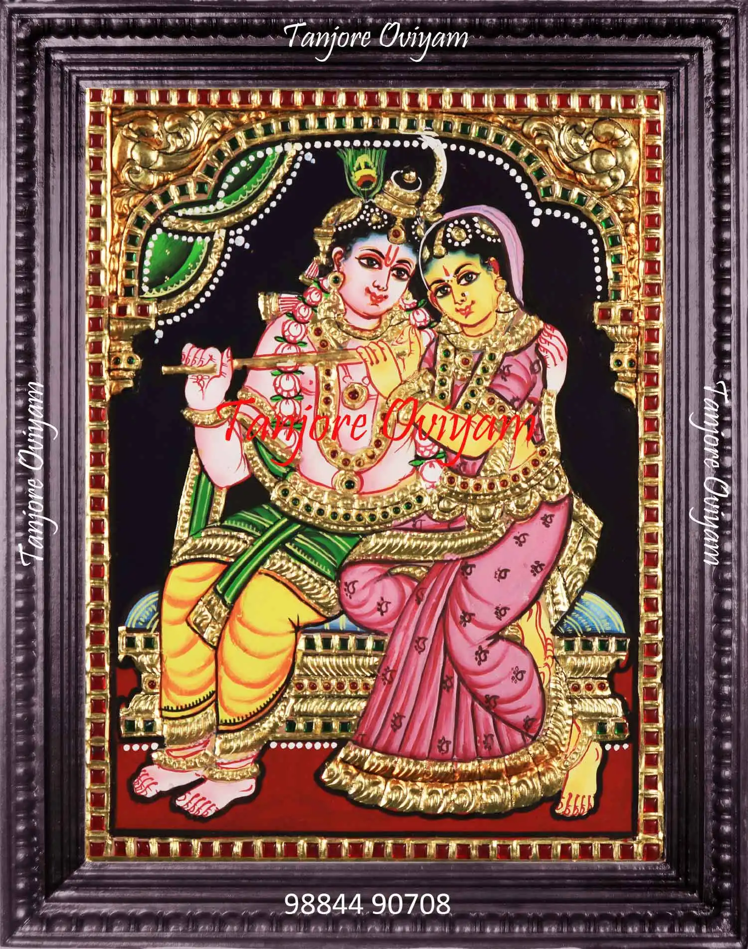 Authentic Radha Krishna Tanjore Painting